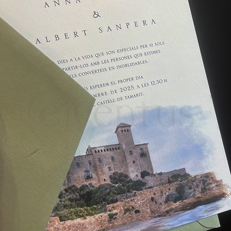 invitacion de boda acuarela personalizada